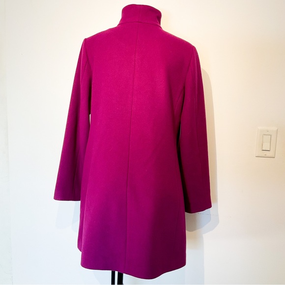 COPY - 09. NWOT KATE SPADE Regal Fuchsia Wool Stand Up Collar Peacoat - Picture 12 of 16